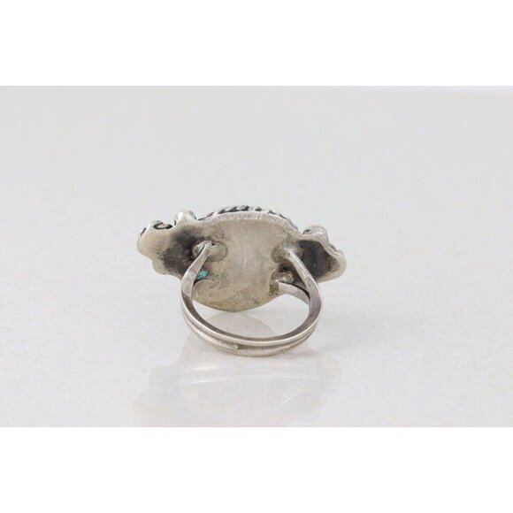 Sterling Silver Turquoise Ring Size 5 3/4 - Picture 7 of 8
